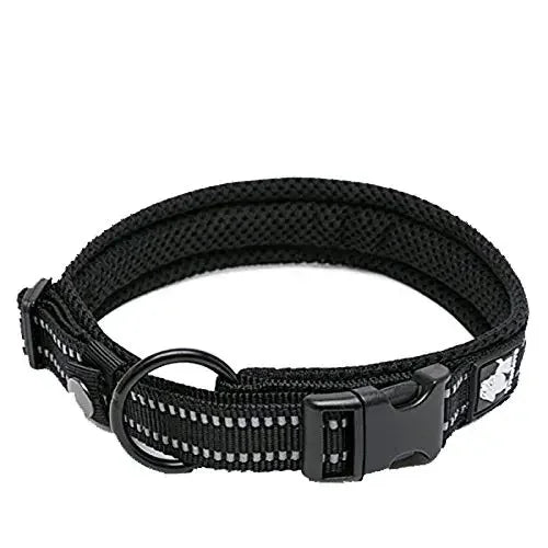 Pet Dog Collar Nylon Adjustable Webbing Padded Soft Reflective Durable Heavy Duty Training Custom Luxury Cat