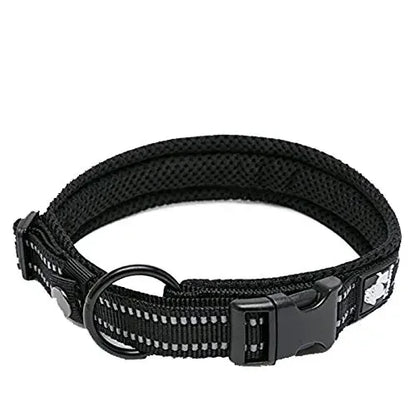 Pet Dog Collar Nylon Adjustable Webbing Padded Soft Reflective Durable Heavy Duty Training Custom Luxury Cat
