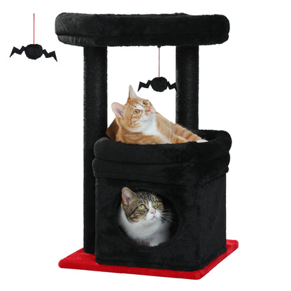 This Cat Tree Tower is designed for 1–2 indoor cats to play, rest, and climb in comfort. Featuring a cozy condo, wide top perch, natural sisal posts, soft plush fabric, and a playful pom-pom, it’s the perfect all-in-one s
