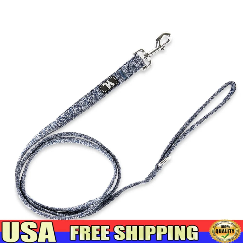 Durable Space Dye Dog Leash 6Ft Long Comfortable Padded Handle Clip Collar Harness Ideal Walks Playdates Vet Visits