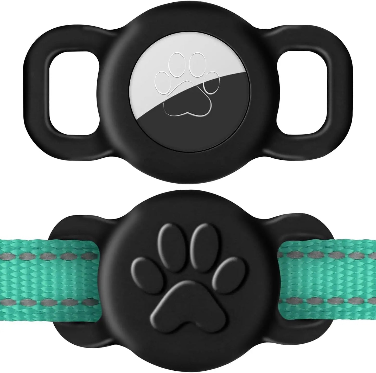 Airtag Collar Holder, Stretchy Silicone for Puppy Small Dog, Anti-Lost Protective Apple Air Tag