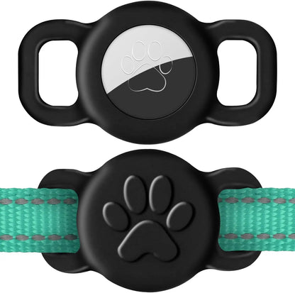 Airtag Collar Holder, Stretchy Silicone for Puppy Small Dog, Anti-Lost Protective Apple Air Tag