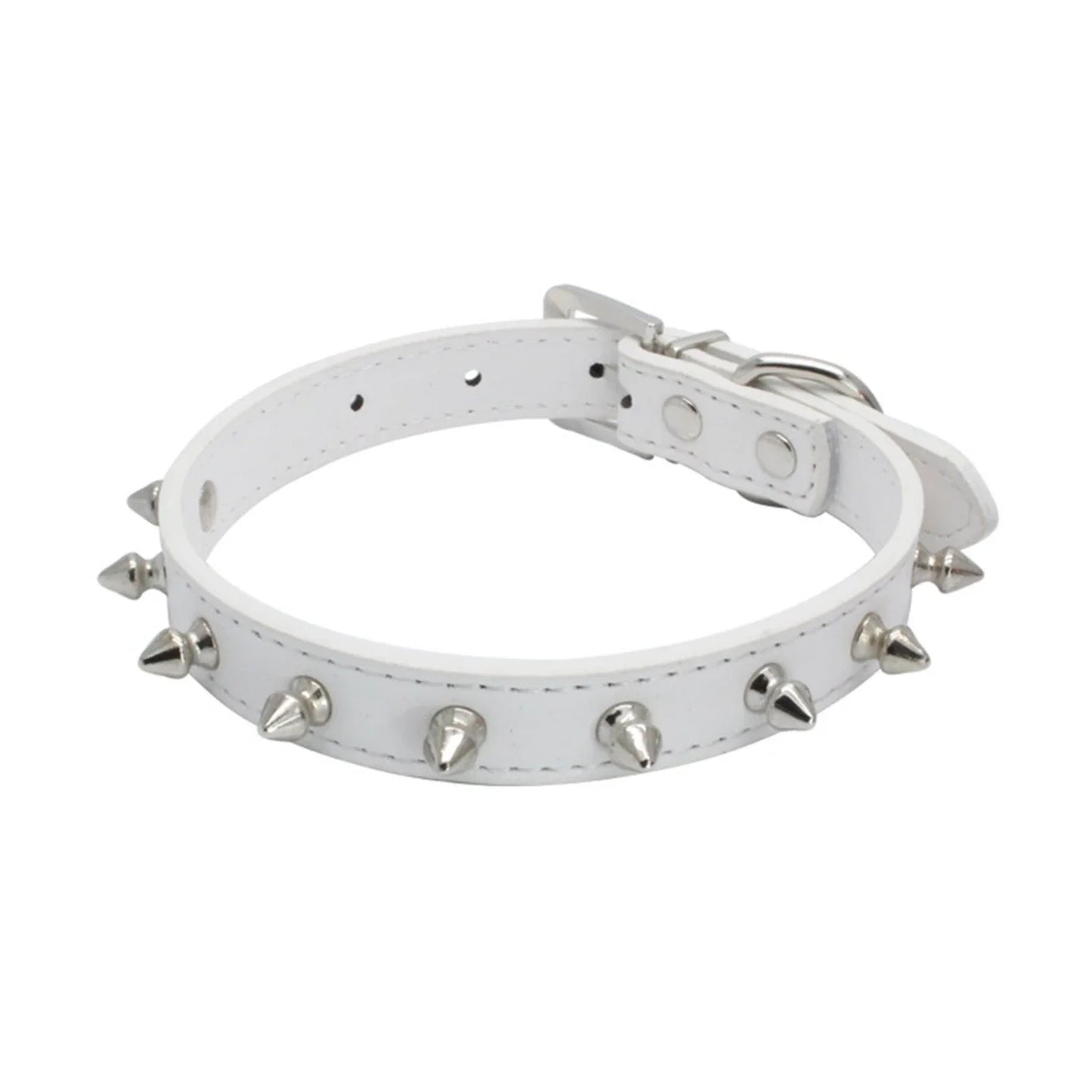1pc Cool Collar Leather, Spiked Studded, Small Medium Colorful Pets Necklace