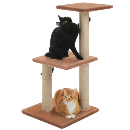 This Cat Tree Tower offers indoor cats endless fun and relaxation. Featuring cat scratching posts, a big hammock, and a removable top perch in two stylish designs, it’s perfect for climbing, lounging, and playtime in comfor