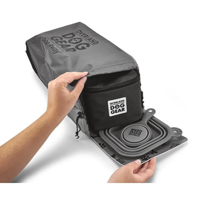 Pet Travel Food Set Collapsible Dog Bowls Carrier