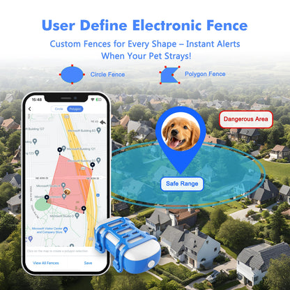 4G Mini GPS Tracker for Dot Cat – Waterproof Live Locator with Android & iOS App, Light & Sound Search, Subscription Needed