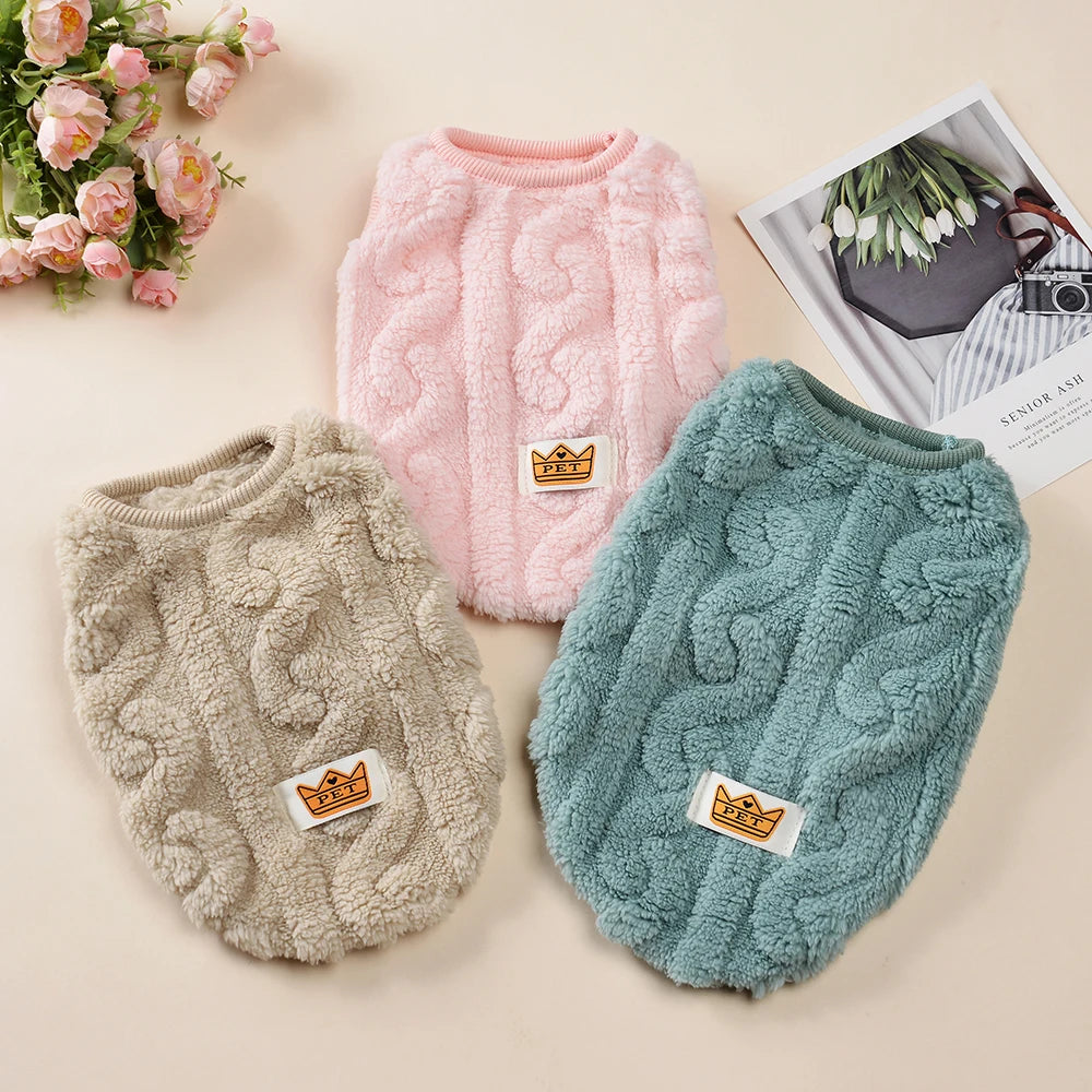 Fleece Dog Jacket For Small Medium Dogs Cats. Autumn Winter Vest Clothing