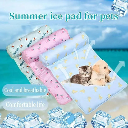 Cooling Summer Mat For Dogs Cat.   Blanket Sofa Breathable. Washable