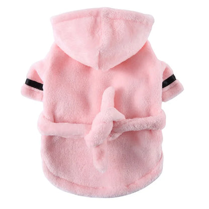 Dog Bathrobe with Hooded.  Soft Bath Drying Towel For Puppy/Cats