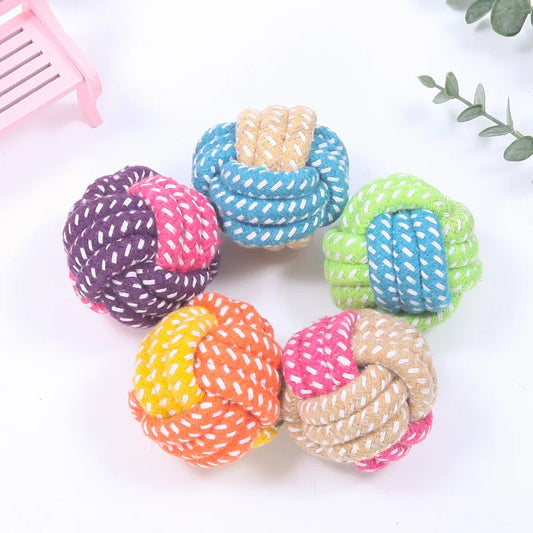 Interactive Cotton Rope Mini Toys.  Ball for Dogs. Chew Toy for Large Small Dogs