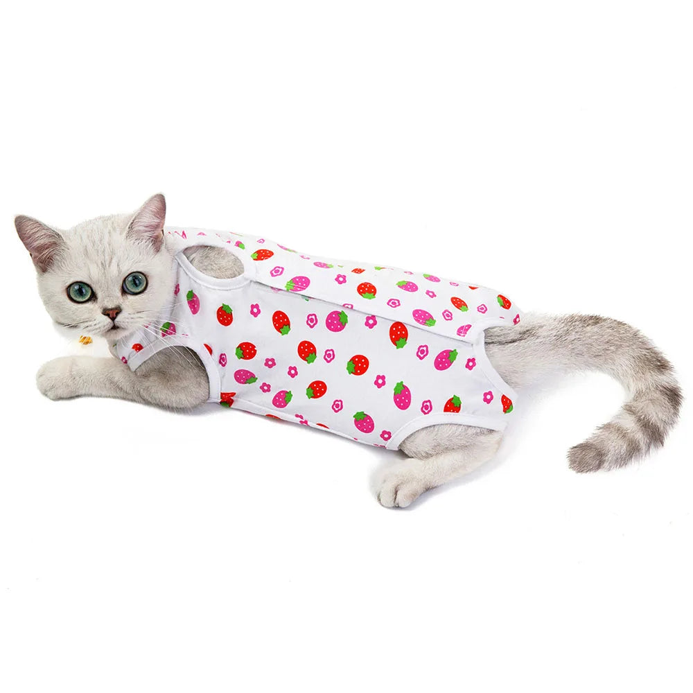 Recovery Suit for Pets E-Collar Alternative, Abdominal Skin Anti Licking Pajamas