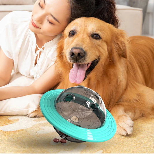 Dog UFO Toy.  Fun Food Ball Two-in-one Flying Disk.  Interactive Improve IQ Toys for Small Medium Big Dogs