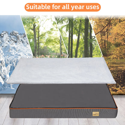 Dog Bed  Large Padded Orthopedic Dog Bed Foam Cushion Pets Pillow Bed with Washable Cover