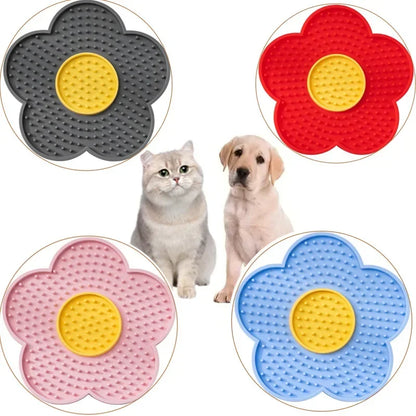 Dog Licking Pad Sun Flower Shape Silicone