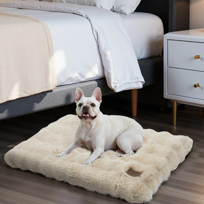 Fluffy Dog Crate Bed for Extra Large Dogs, Calming Anti Anxiety Dog Bed, Washable Soft Warm Crate