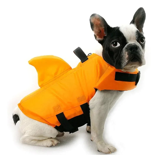 Shark Fin Dog Life Jacket Enhanced Buoyancy Small Dogs Safety Vest with Handle for Dogs Surfing