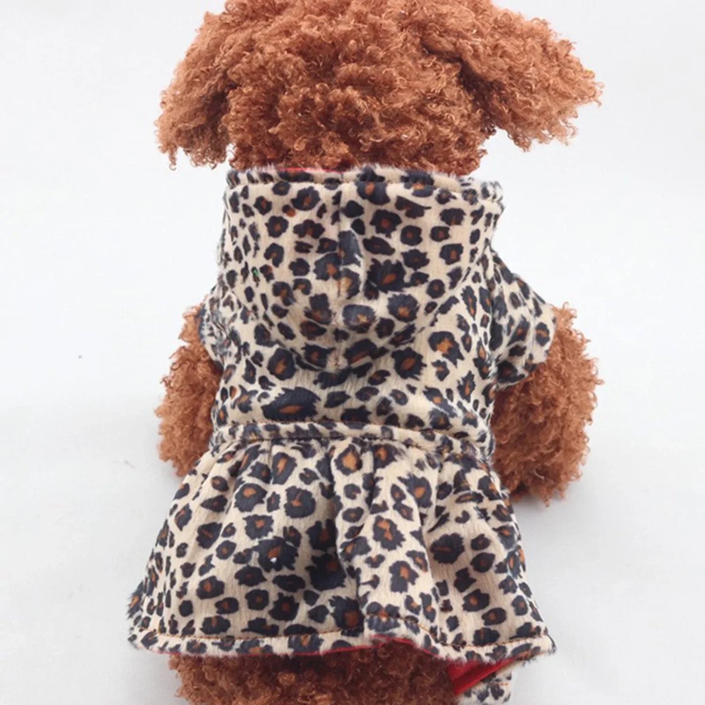 Adorable and Warm Winter Leopard Hoodie Coat for Pets - Stylish Pet Apparel to Keep Your Furry Friend Cozy