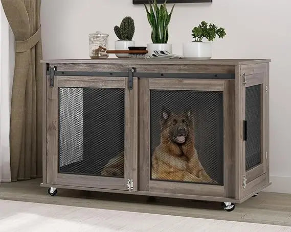 47" Extra Large Dog Crate Furniture, Wooden Heavy Duty XL Dog Indoor.