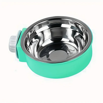 Anti Tipping dog bowl.  Adjustable Stainless Steel Bowl, Perfect Hanging Feeder for Providing Food and Water for Dogs