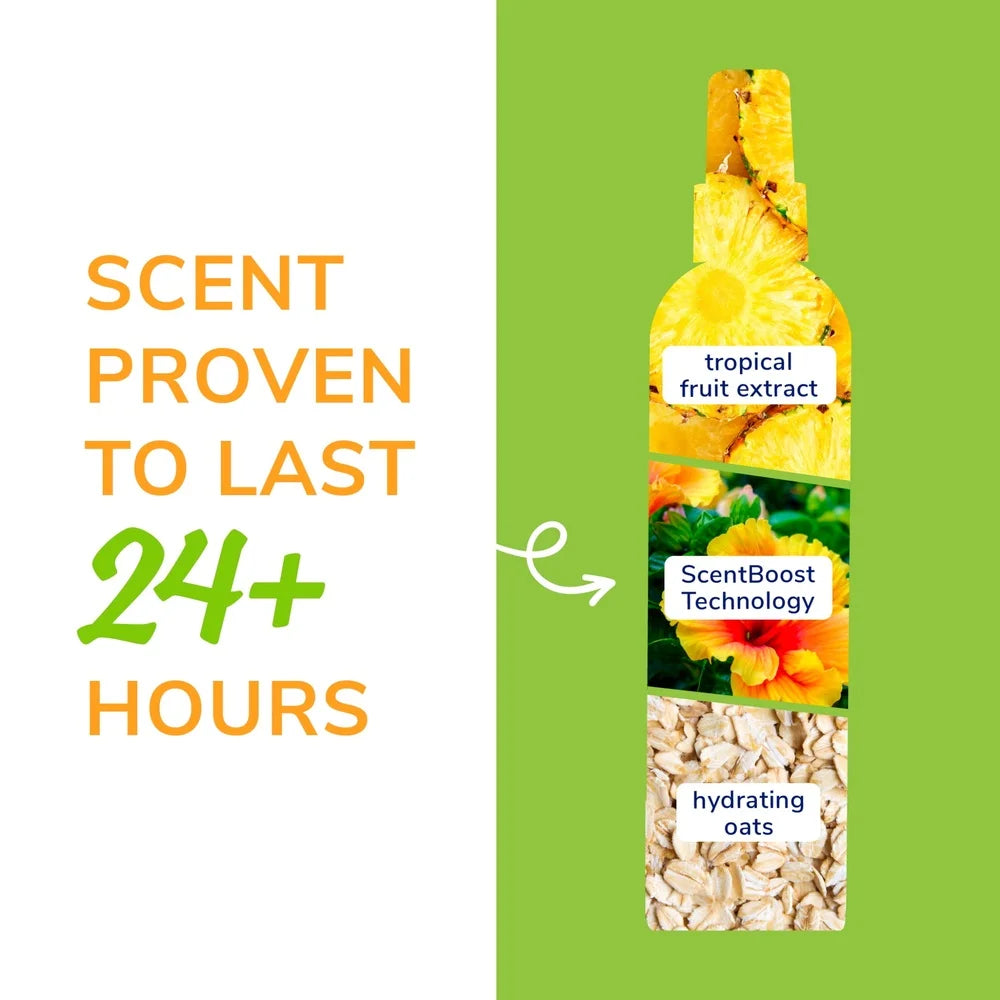 Fresh Soothing Tropical Breeze Deodorizing Spray 8oz Eliminates Odors Moisturizes Pets Coat Long Lasting Scent Plant Based