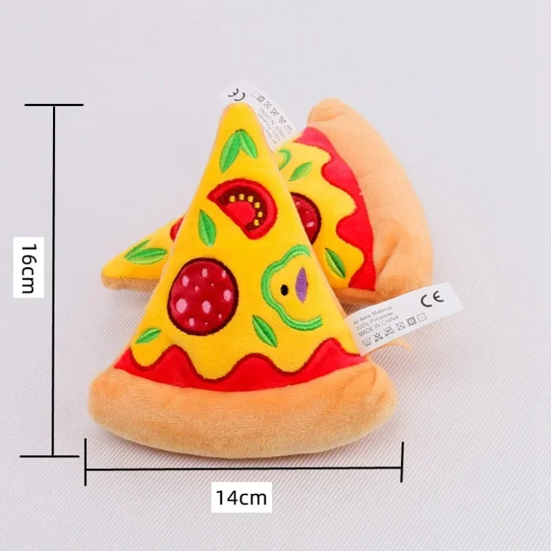 Pet sounding toy plush pizza resistant to chewing and molar training