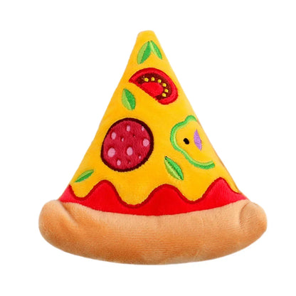 Pet sounding toy plush pizza resistant to chewing and molar training