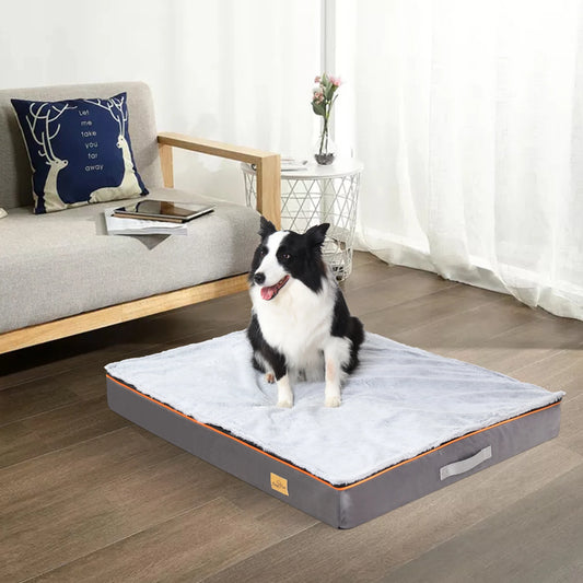 Dog Bed  Large Padded Orthopedic Dog Bed Foam Cushion Pets Pillow Bed with Washable Cover
