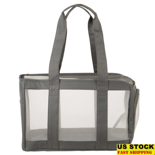 Durable Mesh Soft-Sided Pet Tote Carrier Small Dogs and Cats with Secure Zippers and Comfort Straps Ideal Travel