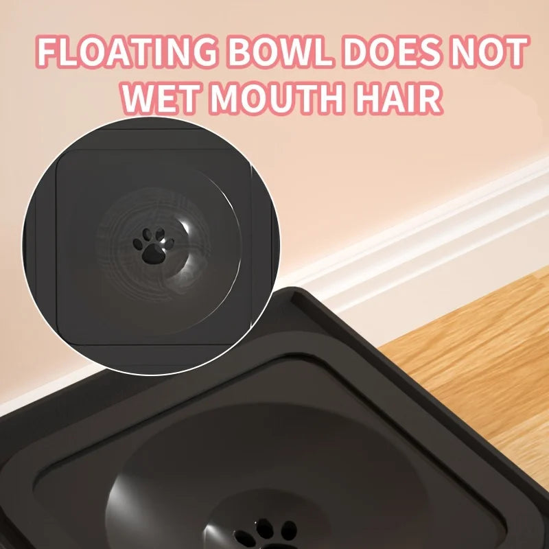 Adjustable Bowl Holder Folding. Food Bowl Table. Stainless Steel Basin. Non-slip Table Legs