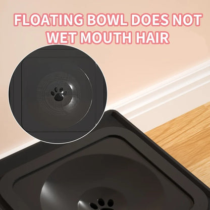 Adjustable Bowl Holder Folding. Food Bowl Table. Stainless Steel Basin. Non-slip Table Legs