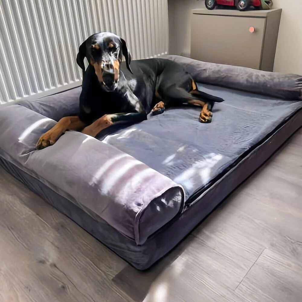 XXXL Large Calming Dog Bed. Orthopedic Memory Foam. Sofa Couch Waterproof Removable Cover Plush Mat