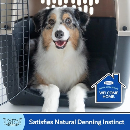 Dog Kennel 40", Taupe & Black, Portable  Portable for Pets 70-90lbs