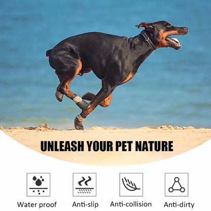 4Pcs Outdoor Dog Boots  Paw Protector Comfortable Waterproof Shoes Anti-slip Boots For Small Medium Large Dogs