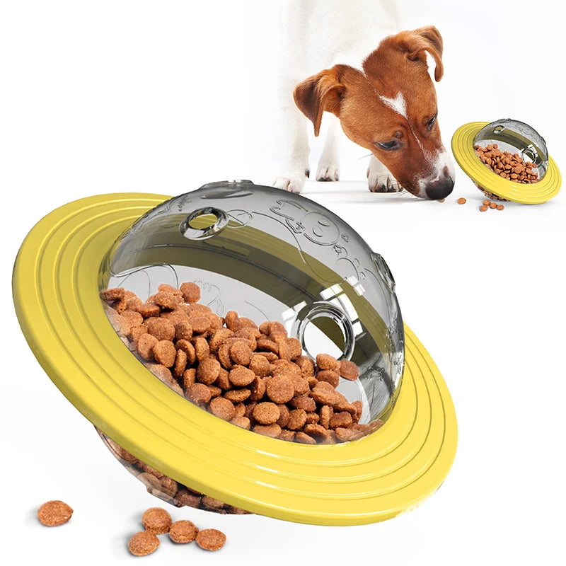 Dog UFO Toy.  Fun Food Ball Two-in-one Flying Disk.  Interactive Improve IQ Toys for Small Medium Big Dogs