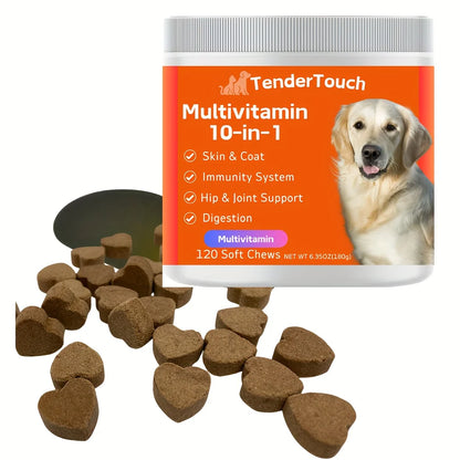 360 Chews - 3 Pack  TenderTouch Multivitamin Dog Supplement, Digestive Enzymes, Grain Free Dog
