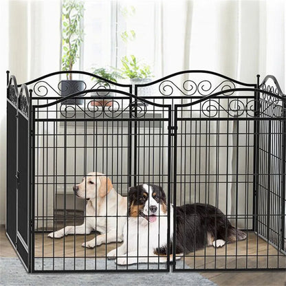 Heavy Duty Dog Playpen With Door For Large/medium/small Pets Outdoor Exercise