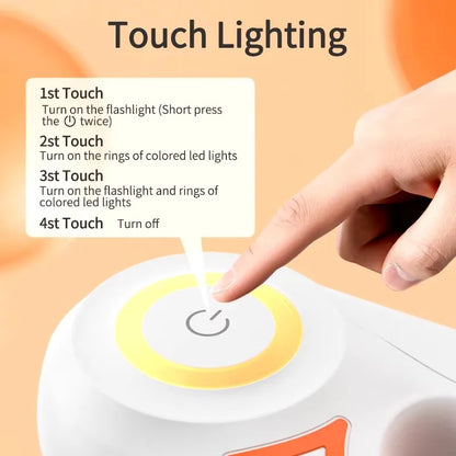 5M Automatic Retractable Dog Leash with LED Flashlight Durable Nylon Lead