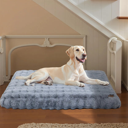 Fluffy Dog Crate Bed for Extra Large Dogs, Calming Anti Anxiety Dog Bed, Washable Soft Warm Crate