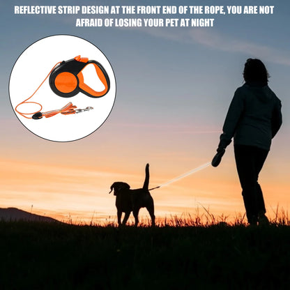 8M Retractable Dog Lead Heavy Duty Walking Leash with Strong Reflective Tape Non-Slip Handle for Small Medium Large Dogs