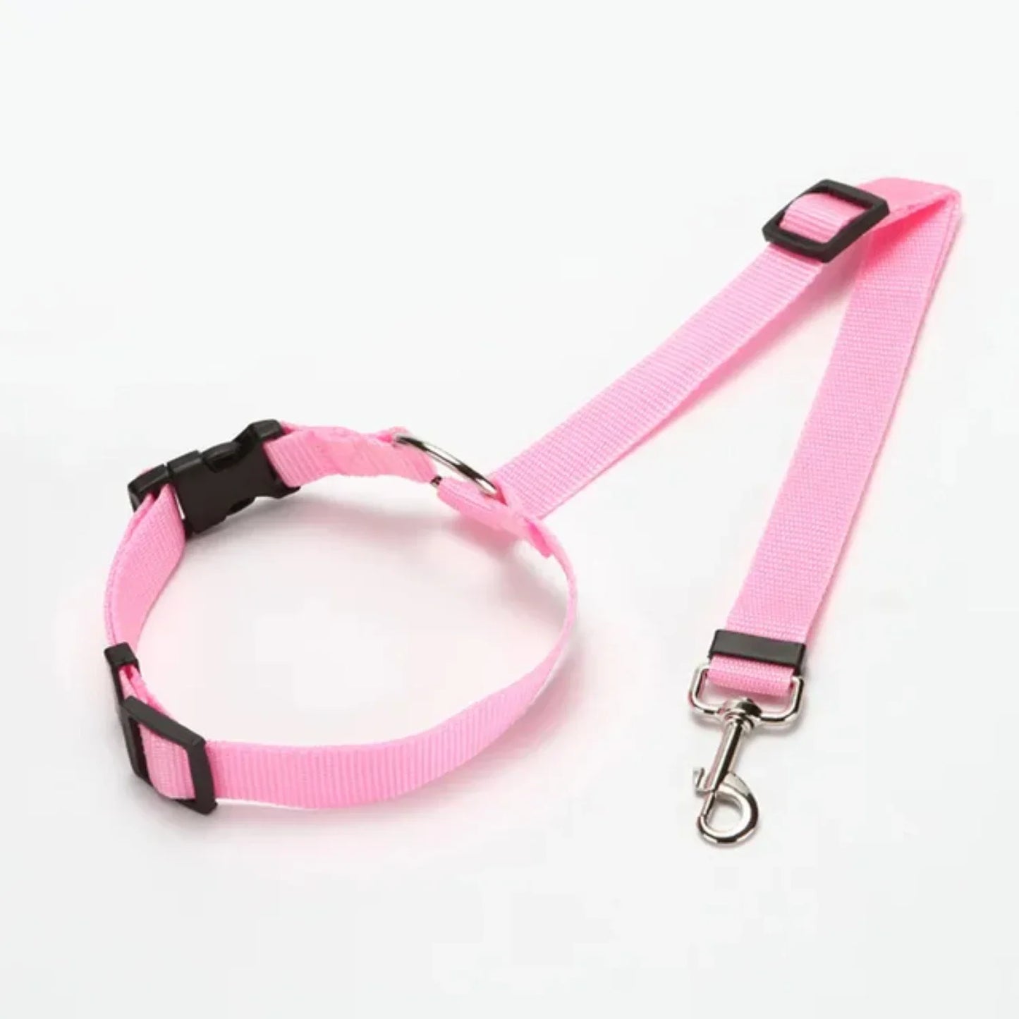 Two-in-one Nylon Adjustable Dogs Harness, Collar.  Car Seat Belt Lead Leash