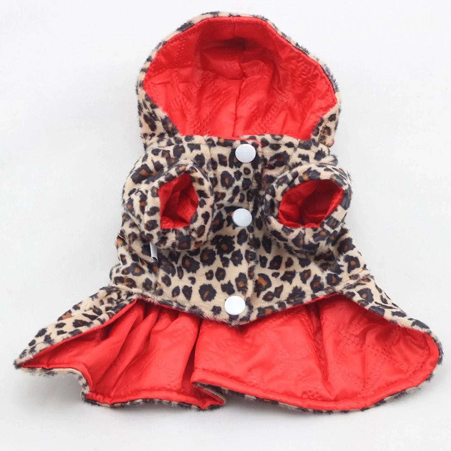 Adorable and Warm Winter Leopard Hoodie Coat for Pets - Stylish Pet Apparel to Keep Your Furry Friend Cozy