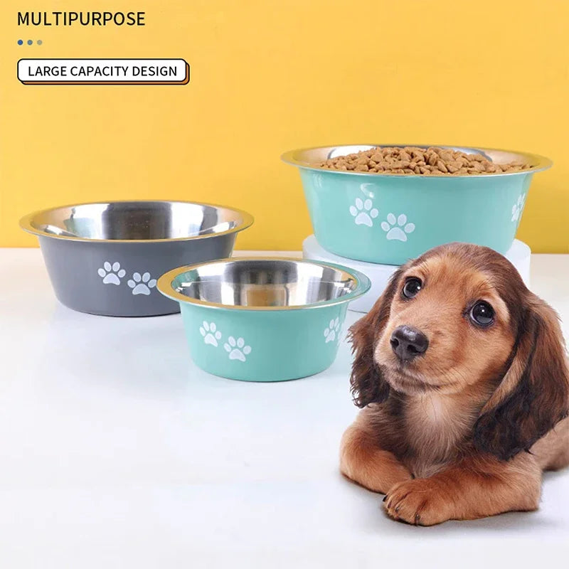 Cute Dog Bowls for Medium/Large Dogs Stainless Steel Elevated Raised