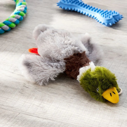 3 Pack Squeaky Mallard Duck Dog Toy Chew Level 2 Soft Fetch Toy Moderate Chewers Fun Playtime