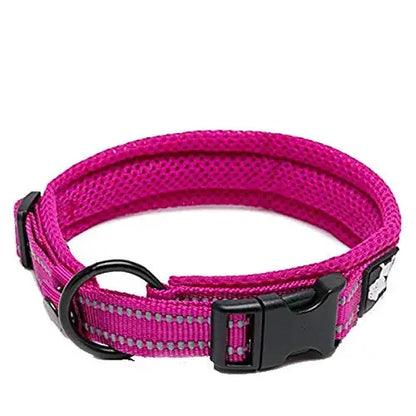 Pet Dog Collar Nylon Adjustable Webbing Padded Soft Reflective Durable Heavy Duty Training Custom Luxury Cat