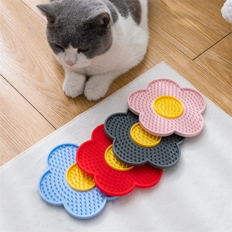 Dog Licking Pad Sun Flower Shape Silicone