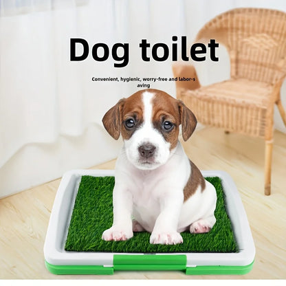 Reusable Silicone and PP Leak-Proof Dog Potty Training Pads - Indoor Pet Toilet with Grass Surface for Easy Cleaning, Hygiene Pup
