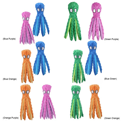 2Pcs Pet Plush Toy for Cat/Dog, Chew Toy, Octopus Shell, Puzzle, Bite Resistant Interactive