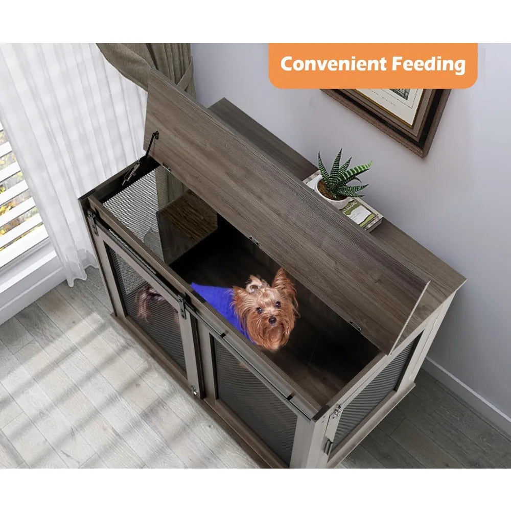 47" Extra Large Dog Crate Furniture, Wooden Heavy Duty XL Dog Indoor.