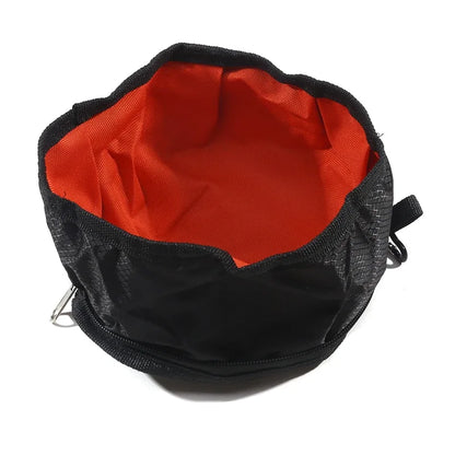 Portable Pet Water Food Feeder Bowl. Convenient, Collapsible Feeding or Water For Dog/Cat