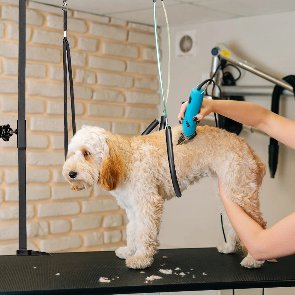 Dog Shower Stand Stainless Steel Trimming  Grooming Stand.  Foldable Grooming Bracket Telescopic Table Hanger for Bath